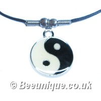 Black/White Yin Yang Necklace